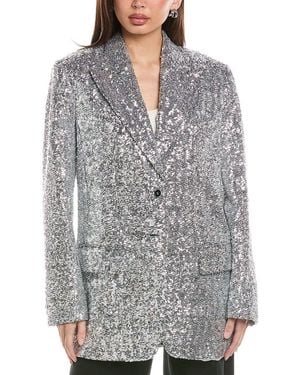 Michael Kors Collection Sequin Boyfriend Blazer - Grey