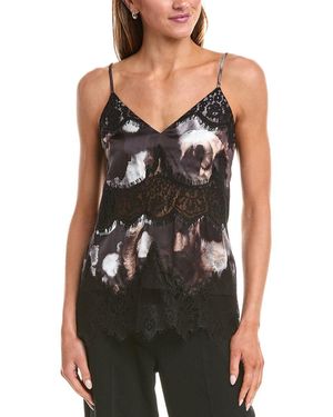 AllSaints Ophelia Mars Silk-Blend Top - Black