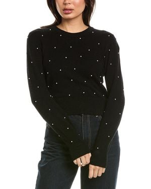Brodie Cashmere Little Pearl Crewneck Wool & Cashmere-Blend Jumper - Black