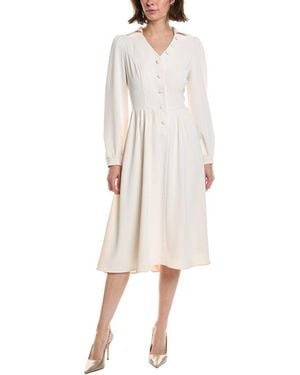 Pascale La Mode Press Crease Midi Dress - Natural
