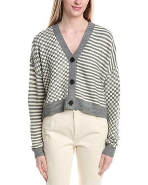 LaBiz Wool-Blend Cardigan - Gray