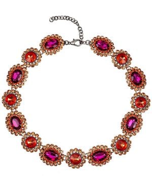 Eye Candy LA Luxe Collection Crystal Collar Necklace - Red