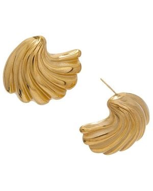 DANNIJO Plated Oversized Fan Studs - Metallic