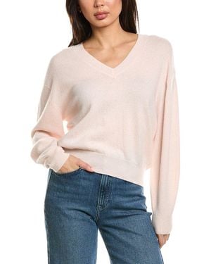 Brodie Cashmere Matilda V-Neck Cashmere Jumper - Blue