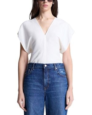 A.L.C. Fay Linen-Blend Top - White