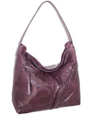 Nino Bossi Emily Hand-Dyed Vintage Leather Hobo Bag - Purple
