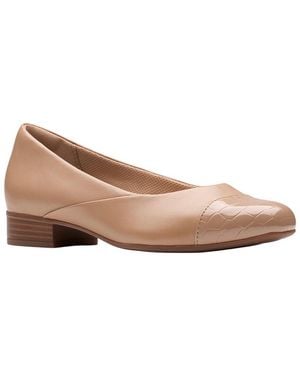 Clarks Juliet Rise Leather Pump - Natural