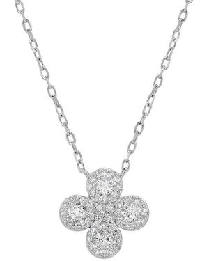 H.J. Namdar 14K 0.44 Ct. Tw. Diamond Clover Necklace - White