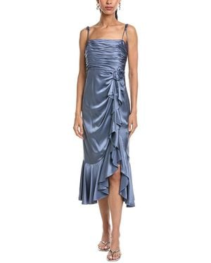 Cinq À Sept Mireya Silk Midi Dress - Blue