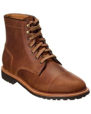 Warfield & Grand Cap Toe Leather Boot - Brown