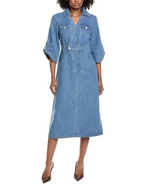Rebecca Taylor Gabrielle Denim Dress in Blue | Lyst