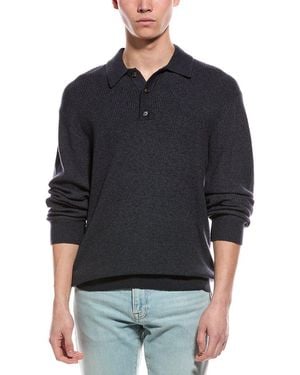 Slate & Stone Ribbed Polo Sweater - Black