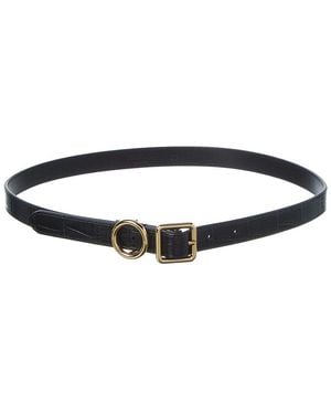 Jacquemus Regalo Thin Croc-Embossed Leather Belt - Black