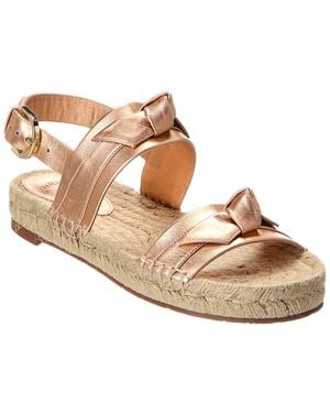 Alexandre Birman Clarita Leather Espadrille Sandal - Natural