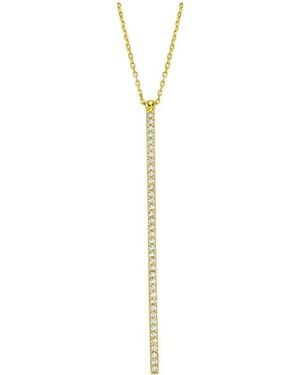 Amorium 18K Over Cz Line Necklace - White
