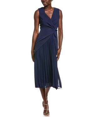 Kay Unger Petra Tea-Length Dress - Blue