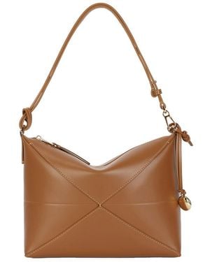 Tiffany & Fred Paris Smooth Leather Hobo Bag - Brown