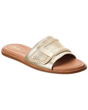 Clarks Maritime Mule Leather Sandal - White