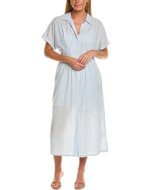 Velvet By Graham & Spencer Riley Short Sleeve Midi Dress - White