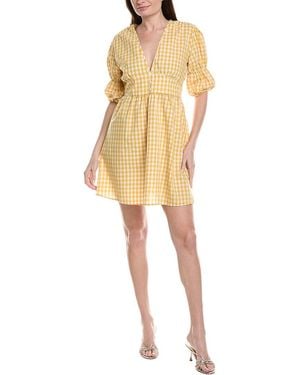IPPONELLI Gingham Print Mini Dress - Natural