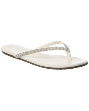 TKEES Infinity Lily Leather Sandal - White