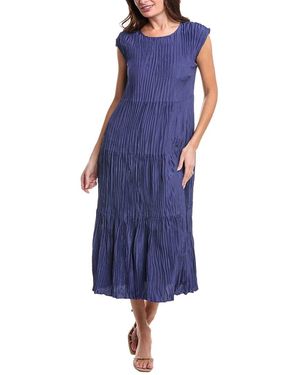 Eileen Fisher Tiered Silk Dress - Blue