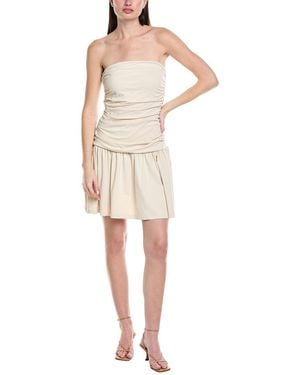 Susana Monaco Tube Gathered Flared Mini Dress - Natural
