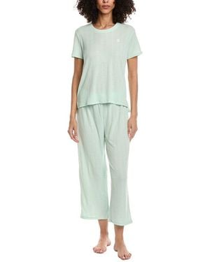 Tommy Hilfiger 2Pc T-Shirt & Crop Pant Pyjama Set - Green