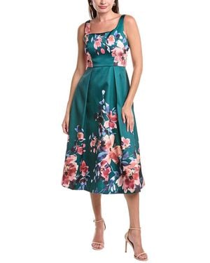 Julia Jordan Pleated Mikado Midi Dress - Blue