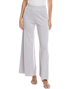 Lafayette 148 New York Knit Cashmere-Blend Flare Pant - Grey