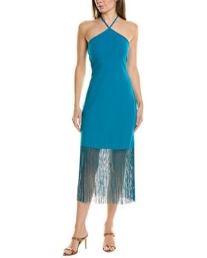 Nicole Miller Halter Midi Dress - Blue
