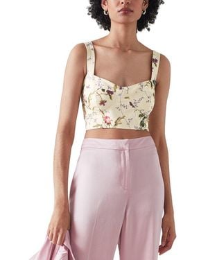 LK Bennett L.K.Bennett Eloise Woven Top - Purple
