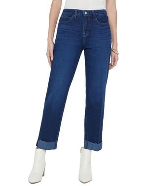 L'Agence Maribel High-Rise Straight Cuff Jean - Blue