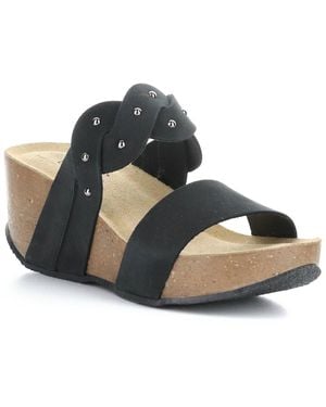 Bos. & Co. Bos. & Co. Larino Suede Wedge Sandal - Black