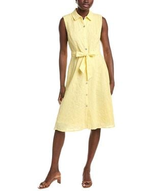 Nanette Lepore Button Front Midi Dress - Yellow