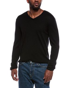 ATM Fine Gauge 100% Cashmere V-Neck Jumper - Black