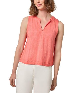 Lilla P Pleat Back Split Neck Tank - Red