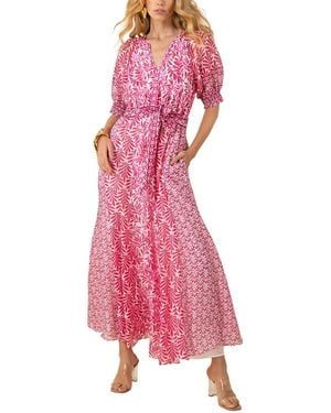 Hale Bob Linen-Blend Estella Maxi Dress - Pink