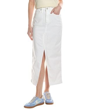 Hudson Jeans Reconstructed Midi Skirt - White