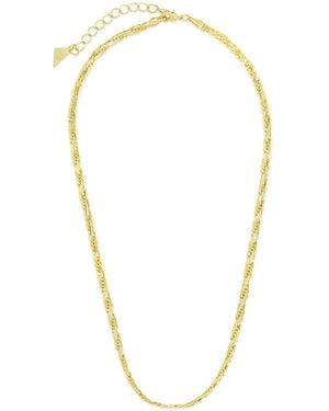 Sterling Forever 14k Plated Brandy Chain Necklace - Metallic