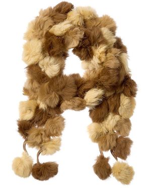 La Fiorentina Poms Muffler Scarf - Metallic