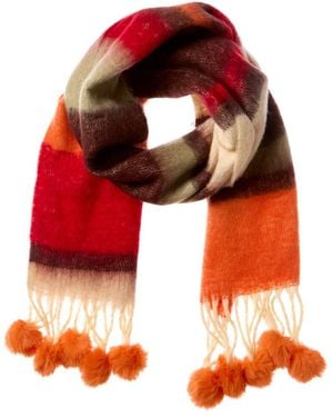 La Fiorentina Stripe Scarf - Red