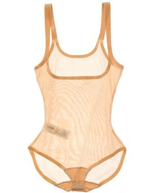 Wolford Tulle Forming Bodysuit - Natural