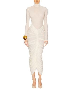 Alma King Midi Dress - White