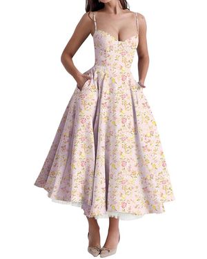 Tedora Midi Dress - Pink