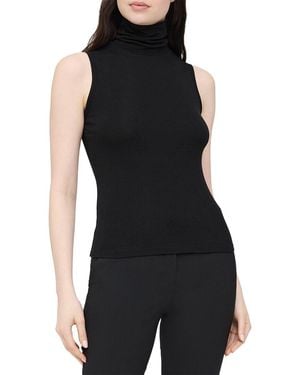 Theory Wendel Sleeveless Wool Top - Black