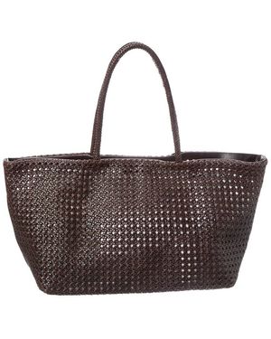 Madewell Large Leather Caning Tote - Brown