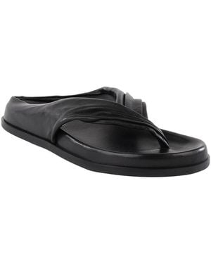 Seychelles Draped Leather Sandal - Black