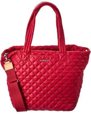 MZ Wallace Medium Metro Nylon & Leather Tote Deluxe - Red