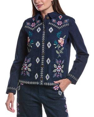 Johnny Was Western Worker Jacket - Blue